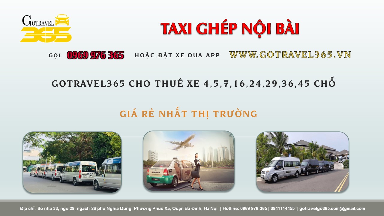 Xe ghép Nội Bài - Đặt xe - taxi nội bài - Gotravel365